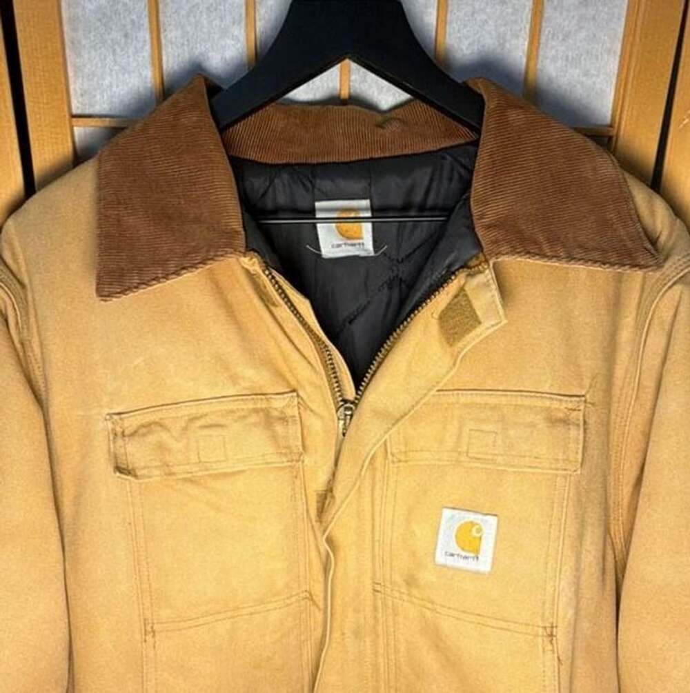 Carhartt Traditional Jacket Duck Brown Corduroy Collar